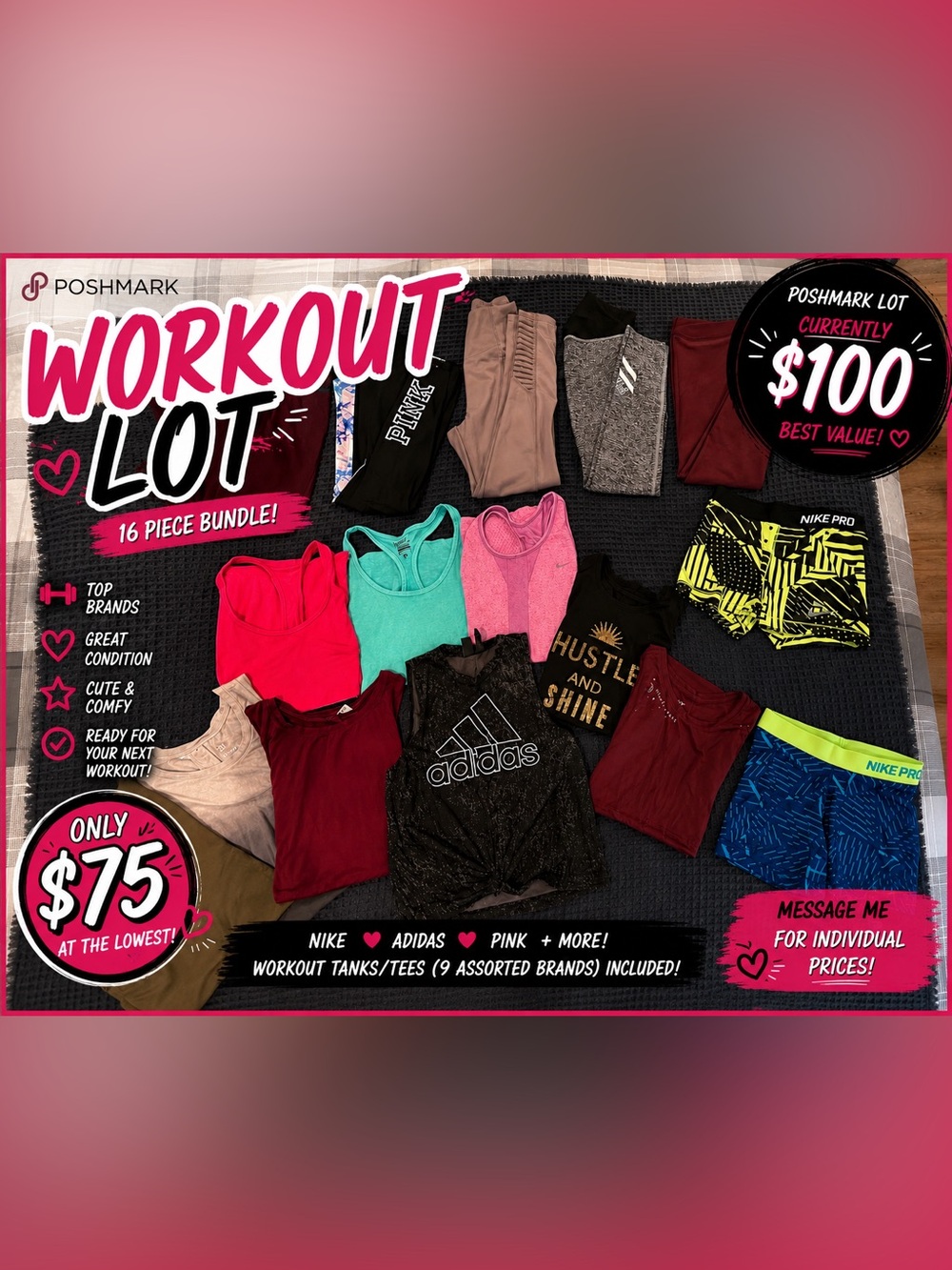 Women’s Workout Bundle | Nike, Adidas, PINK, Victoria’s Secret | Small/Medium